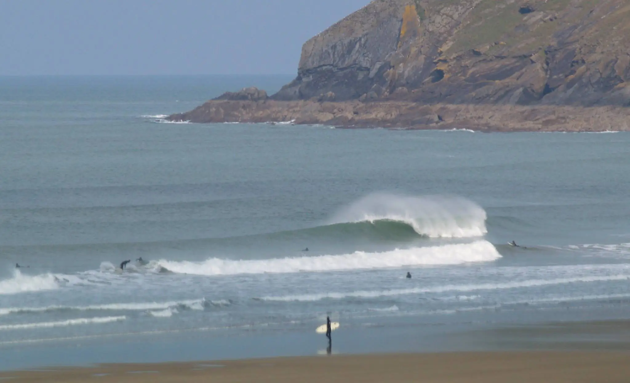 Surfing in Croyde Bay