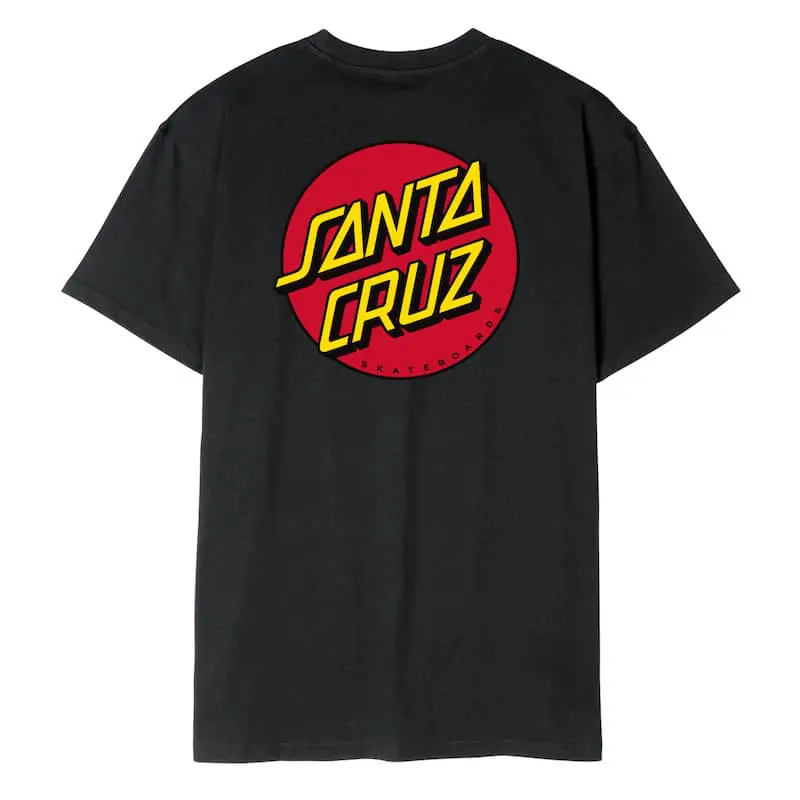 Santa Cruz Classic Dot Chest T-Shirt Black