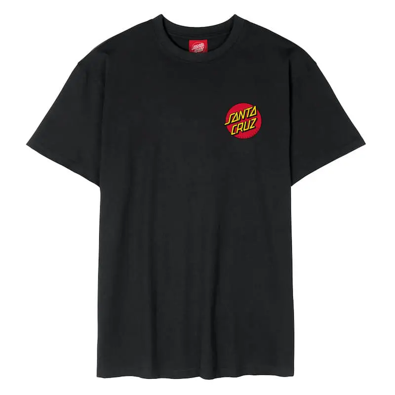 Santa Cruz Classic Dot Chest T-Shirt Black - Image 2