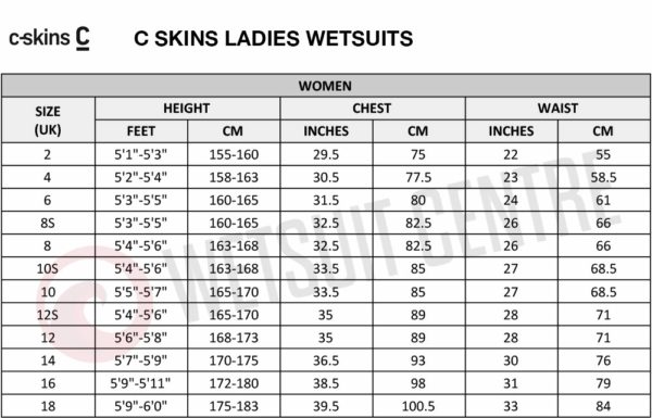 C-Skins Ladies Surflite 3/2 Wetsuit – Croyde - Image 4